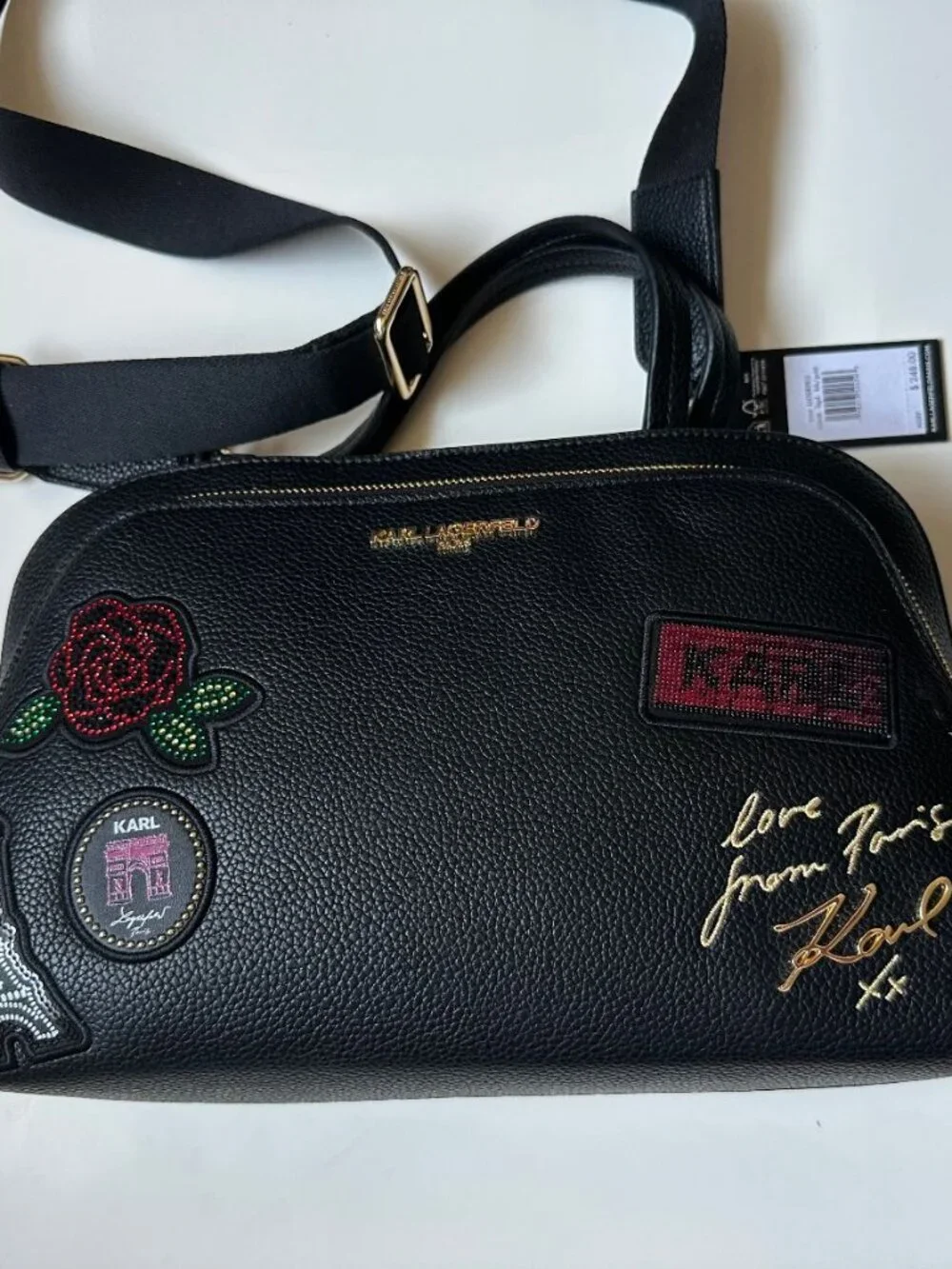NWT $248 Karl lagerfeld new style top handles satchel